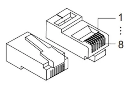RJ45 connector pinout diagram