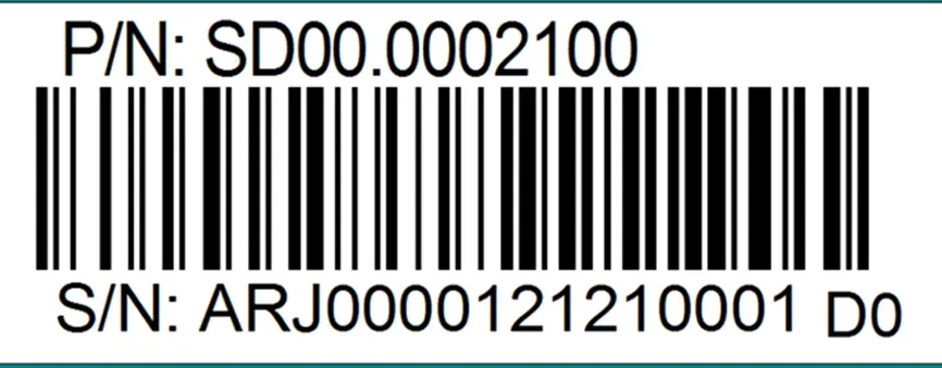 Product identification label
