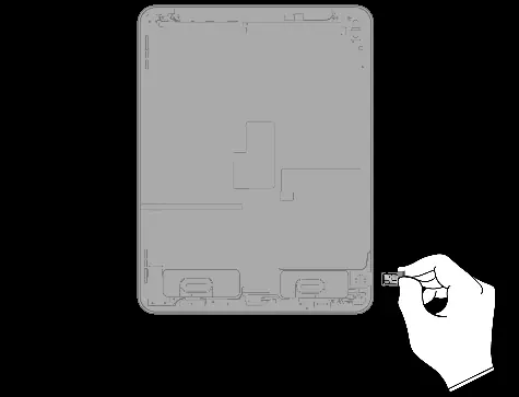 Removing the SIM tray.