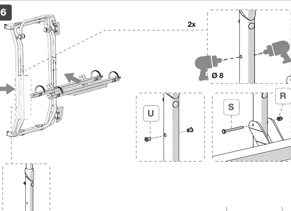 Final assembly and safety warning regarding fork tightening.