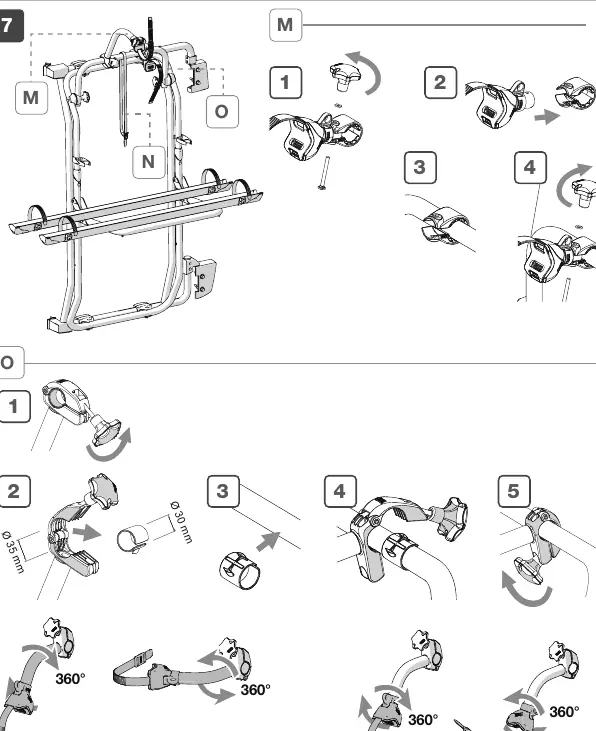 Instructions for securing bicycles using Bike-Block components.