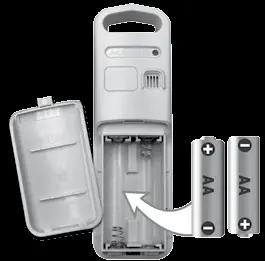 Installing batteries in the outdoor sensor