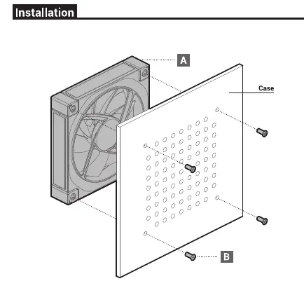 Fan installation process using screws