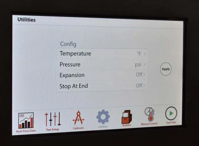 Adjust system configuration settings in the Utilities menu.