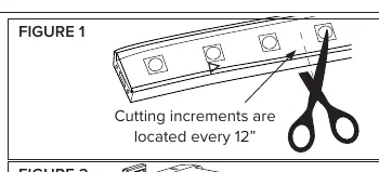 Cutting the strip at 12-inch increments