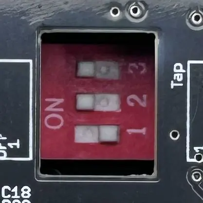 Internal dip switch settings