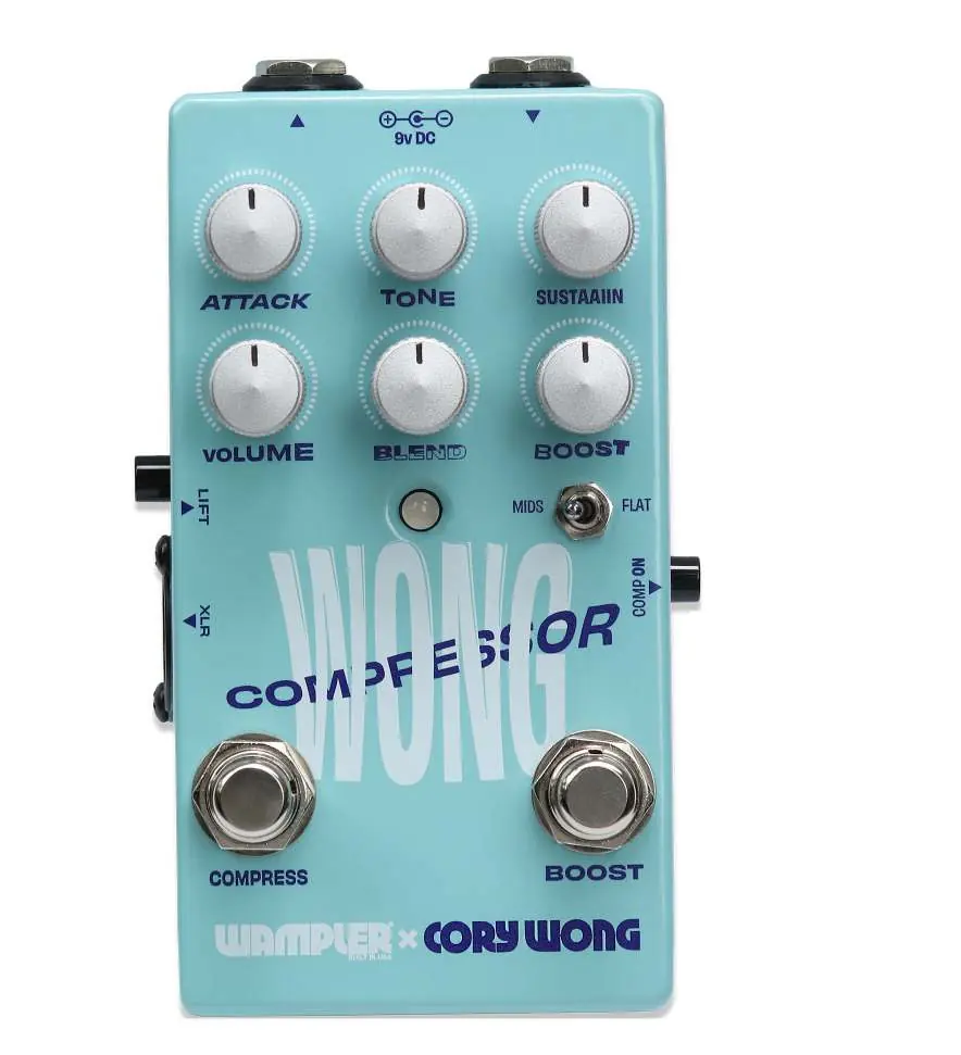 Wampler Cory Wong Compressor and Boost pedal controls