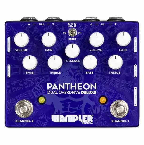 Annotated diagram of the Pantheon Deluxe controls and connections.