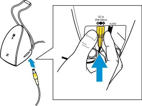 Connect the power cable to the transmitter.