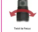 Twist to focus mechanism