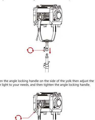 Mounting the light to a stand.