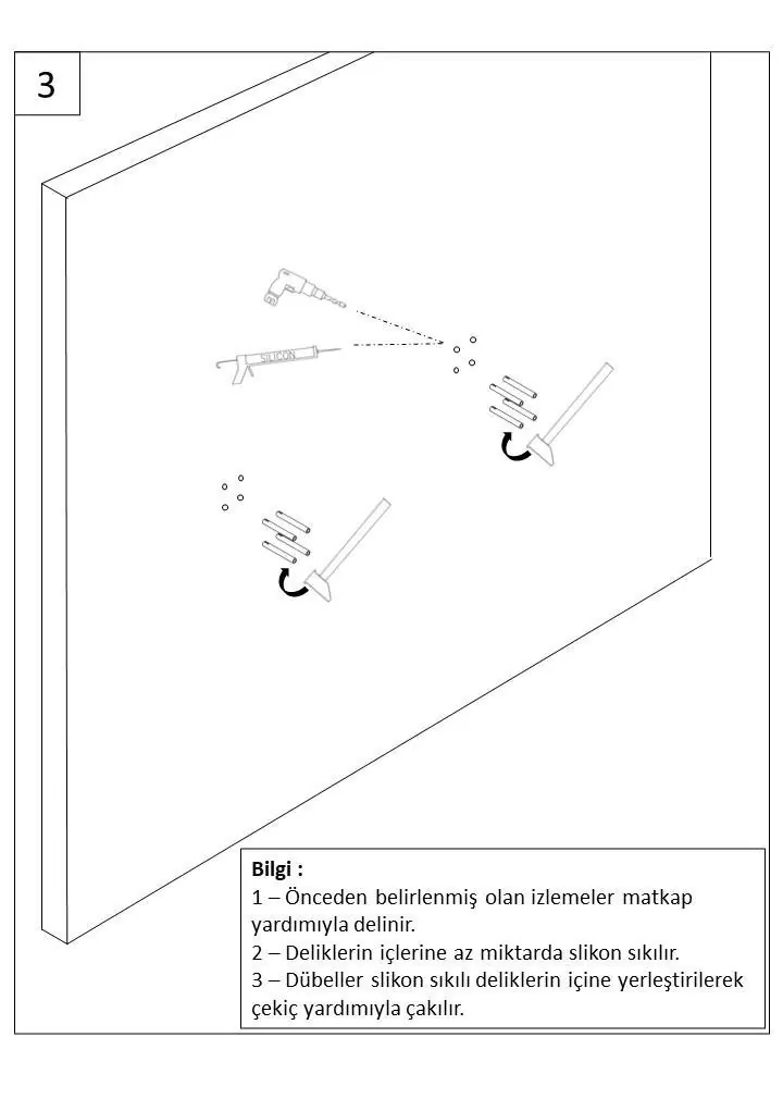 Drilling and inserting dowels
