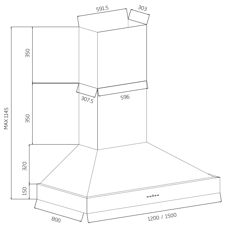 Dimensions for CL8912S and CL8915S