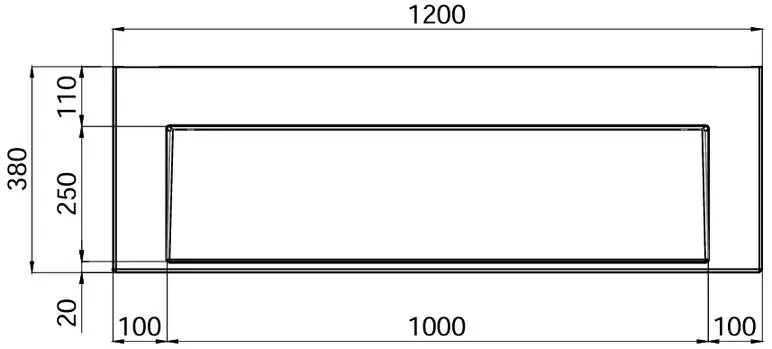 Technical dimensions of the Junior Ramp Basin 1200mm