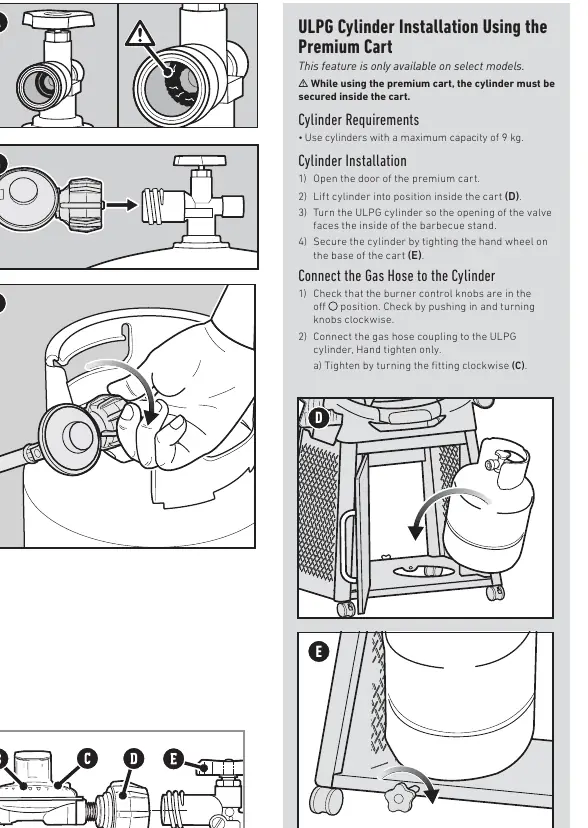 Cylinder connection and installation