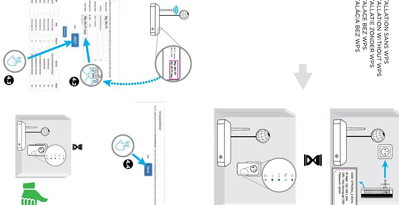 Manual web interface setup steps
