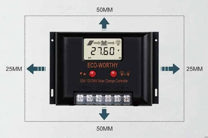 Charge controller clearance requirements