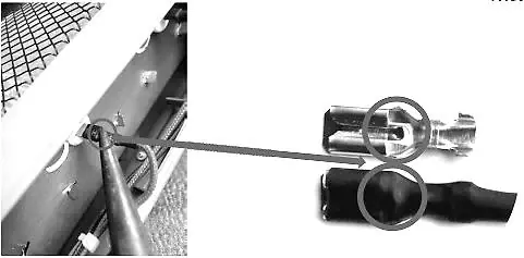 Disconnecting wires from the tube terminal