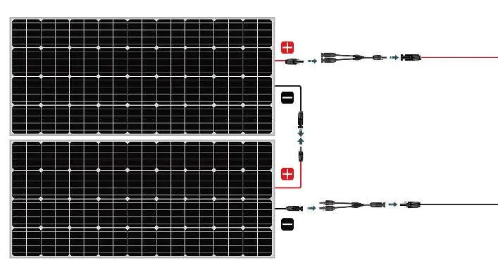 Solar panel series and parallel wiring configuration