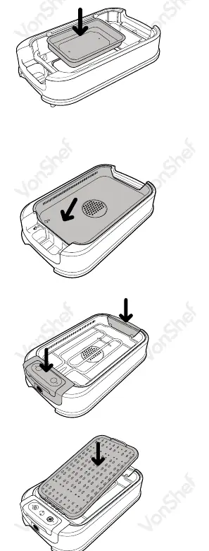 Assembly steps for the grill components