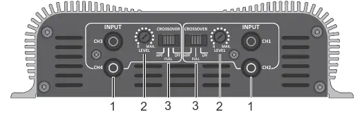 Amplifier input and crossover controls