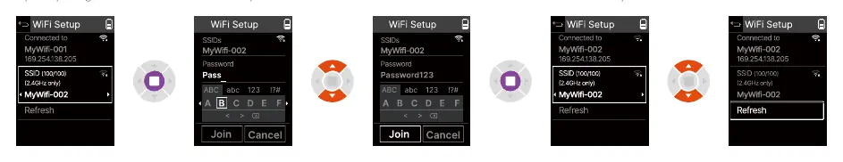 WiFi Setup interface