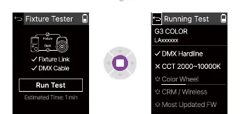 Fixture Tester interface