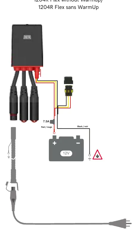 Wiring diagram for 1204R Flex without WarmUp.
