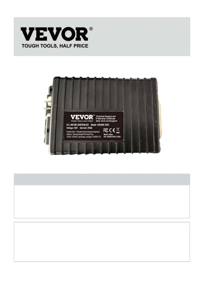 VEVOR 1206HB-5201 DC Motor Controller