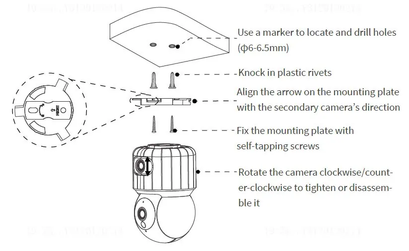 Ceiling mount installation steps