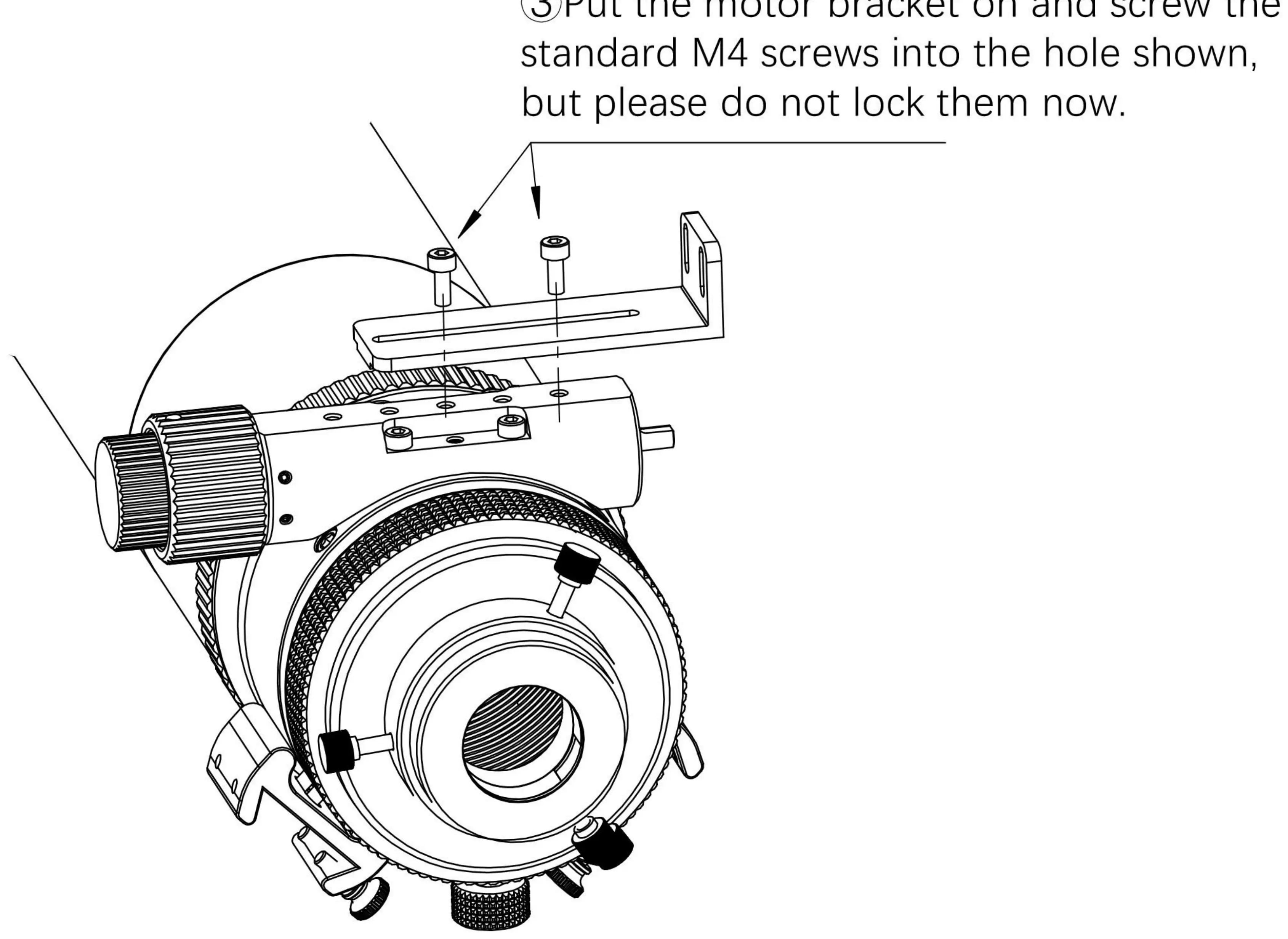 Attaching the motor bracket