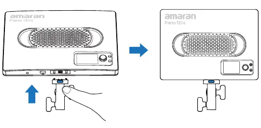 Installing the amaran Ace Lock Adapter