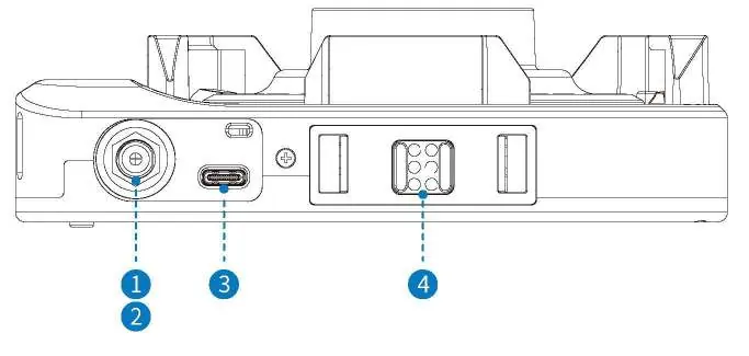 Locate the power and connection ports