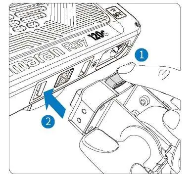 Attach the handle to the light