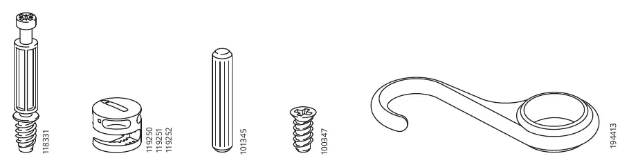 Parts included in the package