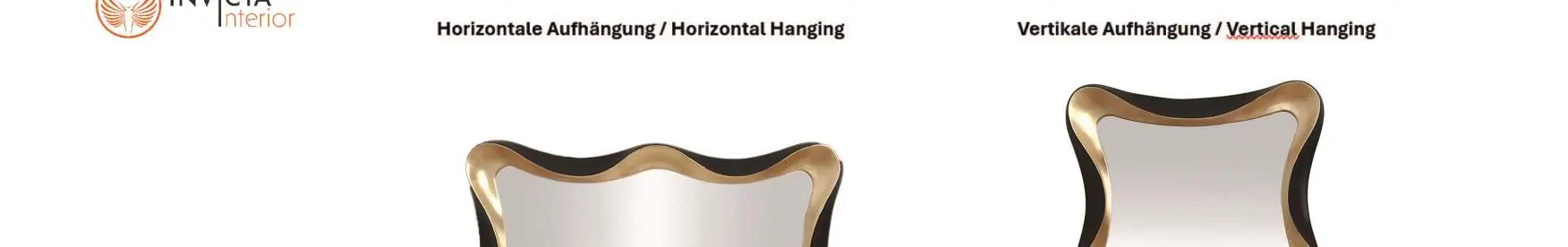 Horizontal hanging orientation