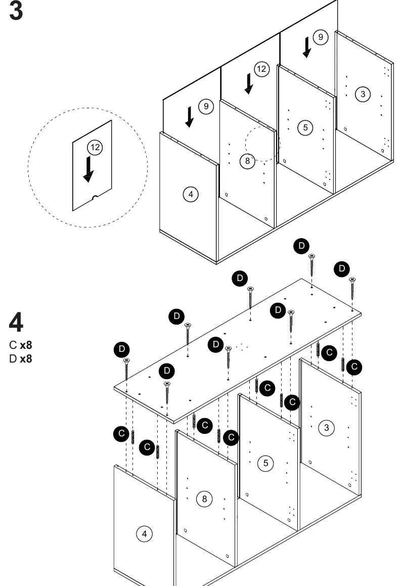 Assembly steps 3 and 4
