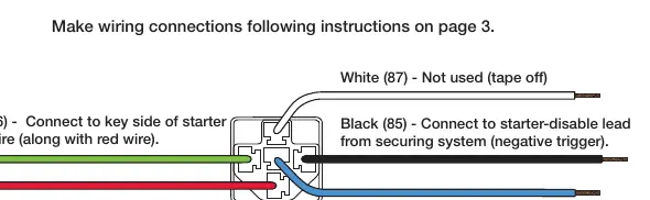 Wiring diagram for Relay Turn-Off application.