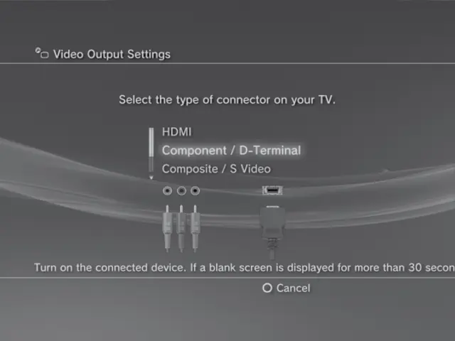 Video Output Settings menu