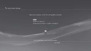 Select the appropriate audio output connector.