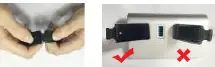 Charging the device by removing the module from the strap.