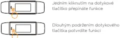 Touch button controls: single click vs long press.