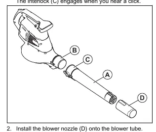 Blower tube assembly