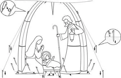 Securing the Nativity Scene to the Ground