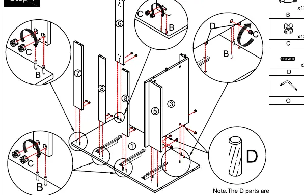 Step 4: Connecting panels with cam locks.