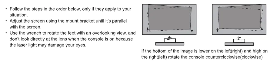 Geometric correction adjustments