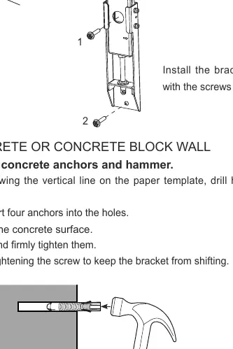 Wall bracket installation
