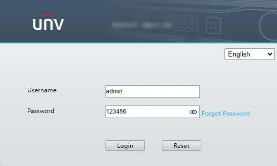 Web login interface