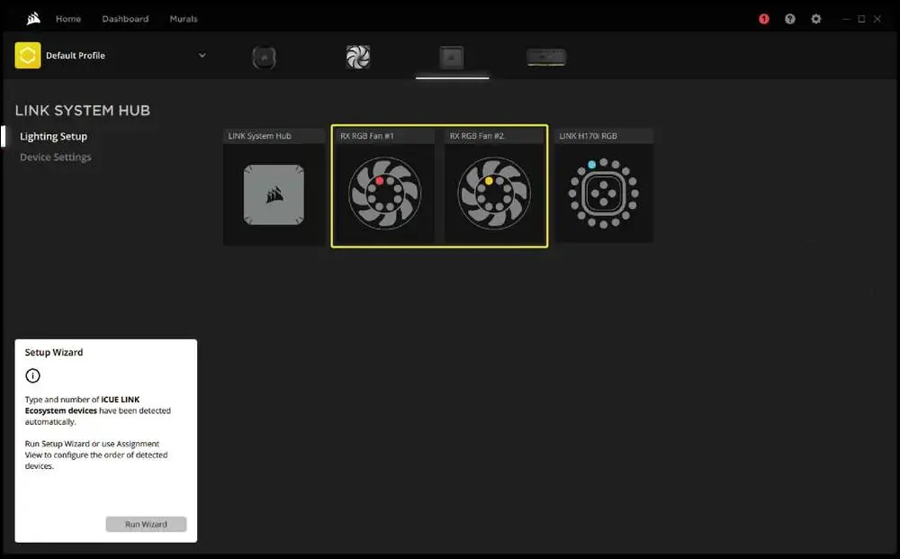iCUE Setup Wizard