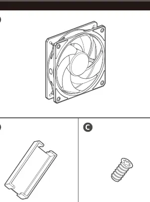 Package contents including fan, ARGB clip, and screws.